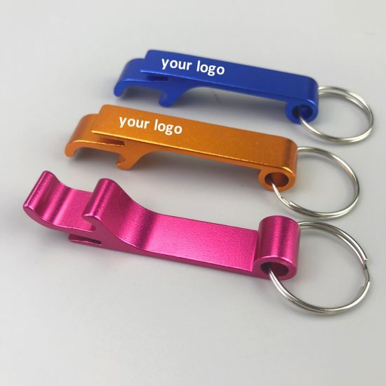 Günstiger Preis Multi Color Aluminium Flaschenöffner Schlüsselanhänger