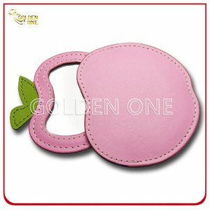 Ausgefallener Design-Apple-Form-PU-Leder-Kosmetikspiegel