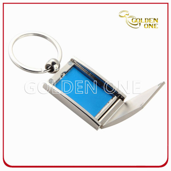 Promotion-Zinklegierungs-Fotorahmen-Schlüsselkette