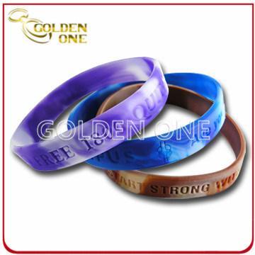 Werbegeschenk Kundenspezifisches geprägtes Tarn-Silikon-Armband