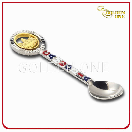 Kundenspezifisch geprägter weicher Emaille-Logo-Metall-Souvenir-Löffel