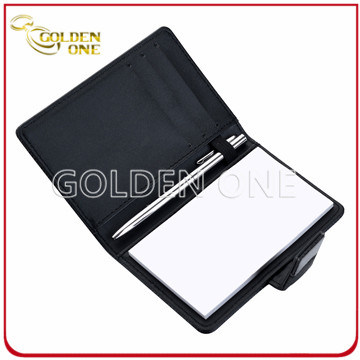 Heißer Verkaufs-Taschen-Notizbuch aus eloxiertem Aluminiumleder mit Kugelschreiber