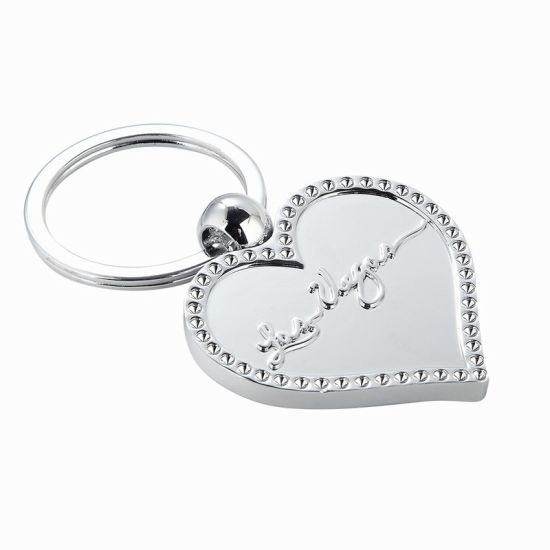 Werbegeschenk Herzform Kundenspezifische Gravur Metall Schlüsselanhänger