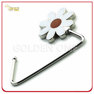 Werbegeschenk-Blumen-Form-vernickelter Metallhandtaschen-Aufhänger