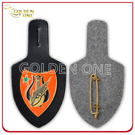 Kundenspezifischer Sicherheitsausweishalter aus Leder für die Organisation der Armee