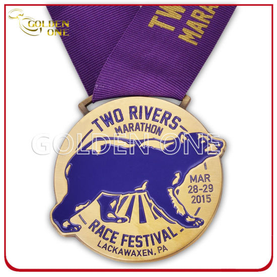 Hochwertig bedruckte Lanyard Custom Metal Sport Medal