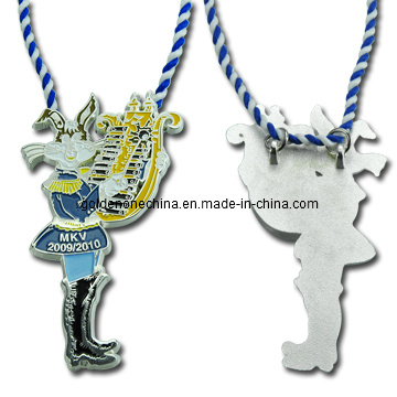 3D geformte benutzerdefinierte Figur antike silberne Souvenir-Medaille