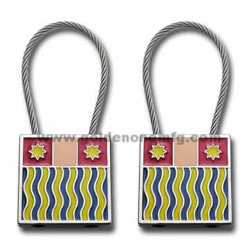 Neues Design, leerer, bedruckbarer, ovaler Schlüsselanhänger aus Metall