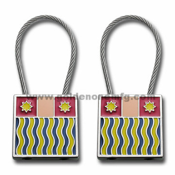 Neues Design, leerer, bedruckbarer, ovaler Schlüsselanhänger aus Metall