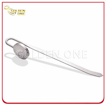 Ausgefallenes Blanko-Lesezeichen aus polnischem Metall mit Kreis-Anhänger