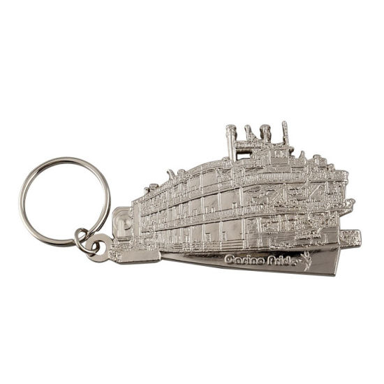 Kundenspezifischer Schlüsselanhänger aus Metall mit weichem Emaille-Logo