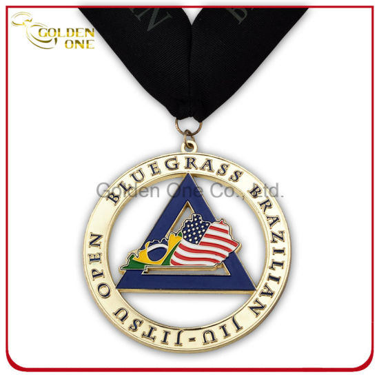 Benutzerdefinierte gestanzte aushöhlen weiche Emaille Sportmedaille