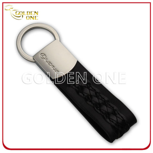 Personalisierter Schlüsselanhänger aus echtem Leder mit eingraviertem Logo