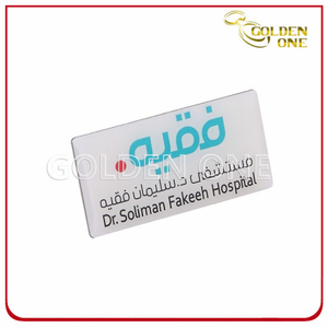 Kundenspezifischer vollfarbig bedruckter Edelstahl-Eisen-Emaille-Reversstift mit Epoxidharz