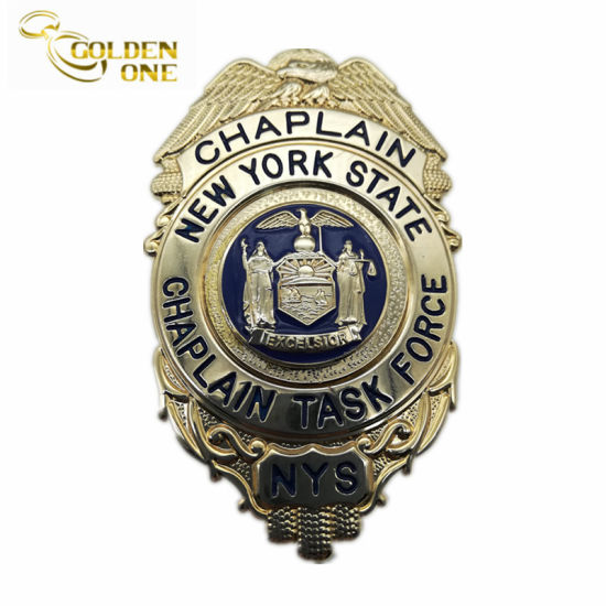 Fashion Shiny Strass 3D Gold Plated Custom Badge