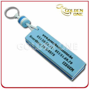 Kundenspezifischer schwebender Schlüsselanhänger aus weichem Kunststoff mit Siebdruck