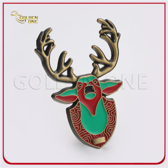 Kundenspezifisches Metall China Großhandel Souvenir Geschenk 3D Logo Namensschild Nettes Eisen Antikes Gold überzogener weicher harter Emaille Revers Pin