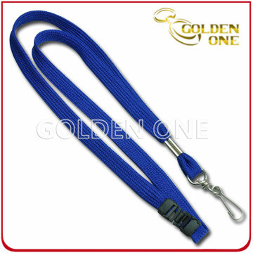 Promotion Pure Color Nylon Tube Lanyard mit Drehhaken aus Metall