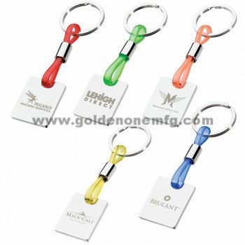 Kundenspezifischer vernickelter Trolley-Münzen-Großhandelsschlüsselbund