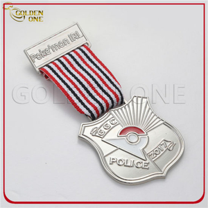 Kundenspezifische 3D-Zinklegierungs-Metall-Militärkriegs-Armee-Sportpreis-Antiken-Überzugsmedaille mit Band für Andenkengeschenk