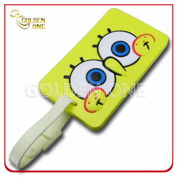 Kundenspezifischer Gepäckanhänger mit 3D-Prägung aus weichem PVC-Etikett