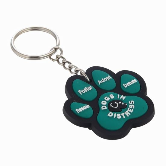 Kundengebundenes umweltfreundliches Pantoffel-Muster-Weich-PVC-Schlüsselkette