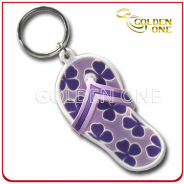 Kundengebundenes umweltfreundliches Pantoffel-Muster-Weich-PVC-Schlüsselkette