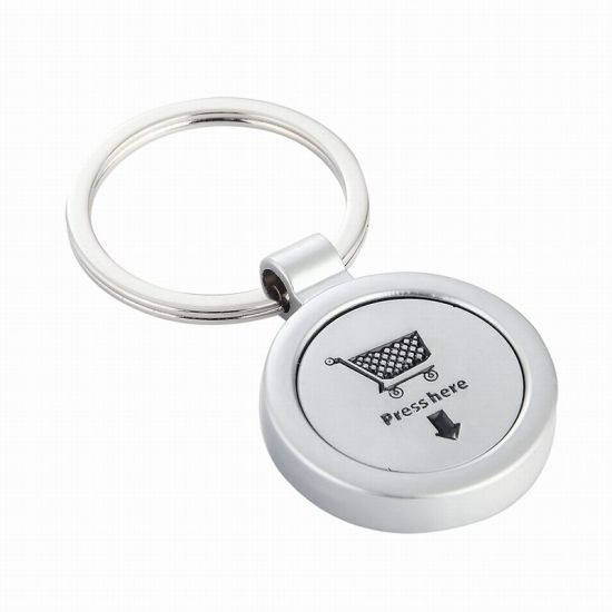 Metall Schlüsselanhänger Trolley Token als Werbegeschenk