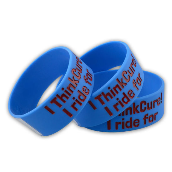 Das beliebteste benutzerdefinierte Silikon-Armband mit Siebdruck in reiner Farbe