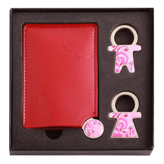 Geschenkset mit Kugelschreiber und Schlüsselanhänger aus Metall