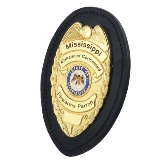 Benutzerdefinierte 3D-Armee-Emblem Echtleder-Abzeichenhalter