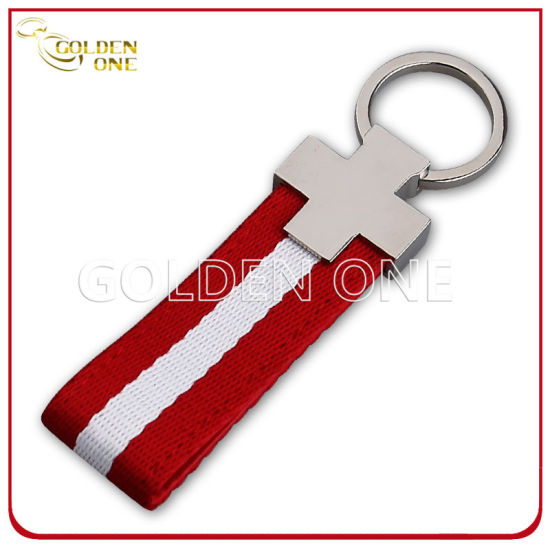 Bestseller-Werbegeschenk Metall-Schlüsselanhänger mit Nylon-Lanyard