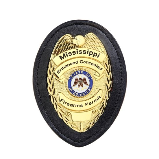 Kundenspezifischer Sicherheitsausweishalter aus Leder für die Organisation der Armee