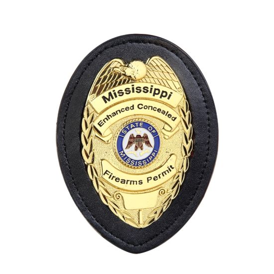 Kundenspezifischer Sicherheitsausweishalter aus Leder für die Organisation der Armee