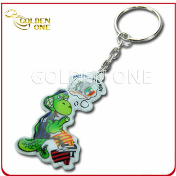 Neue Art-Art- und Weiseplastikgeprägter PVC-Schlüsselring