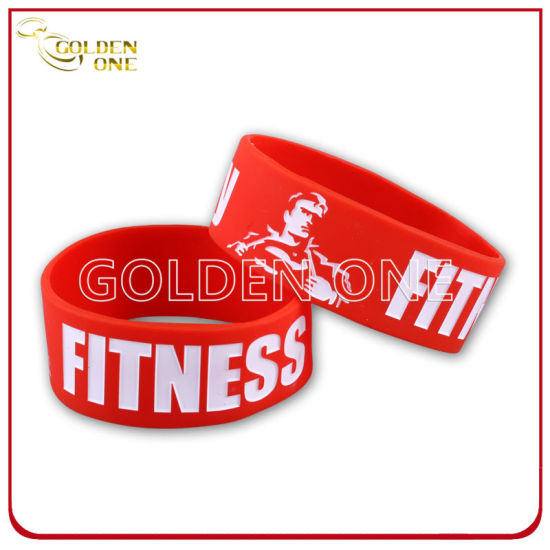 Verschiedene Farben Personalisiertes Siebdruck-Silikon-Slap-Wrap-Armband