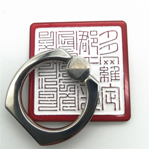 Kundenspezifischer Logo-Rotations-Telefon-Ring-Halter aus Metall mit weicher Emaille