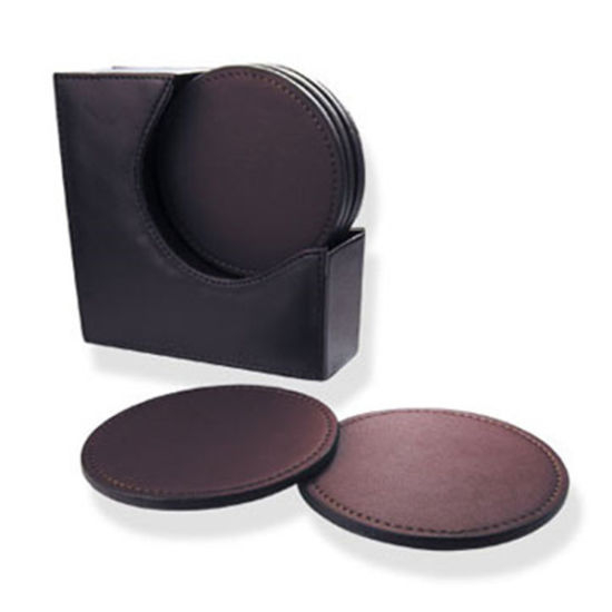 Werbegeschenk Bedruckbares Aluminium-Untersetzer-Set in runder Form