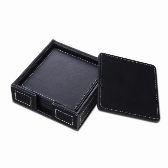 Personalisierter Siebdruck, eloxierter, silberfarbener, quadratischer Aluminium-Untersetzer