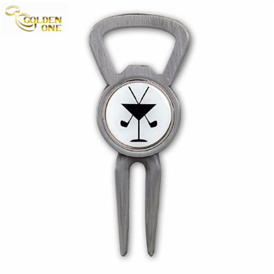 Custom Antik Messing Golf Repair Divot Tool mit Ballmarker