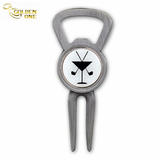 Custom Antik Messing Golf Repair Divot Tool mit Ballmarker