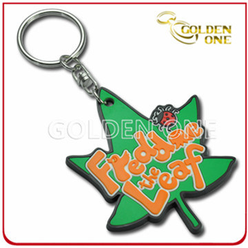 Werbeartikel Ahornblattform Weich-PVC-Schlüsselanhänger