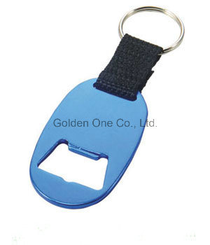 Schlüsselanhänger Flaschenöffner aus Metall mit individuellem Druck und Epoxid-Logo