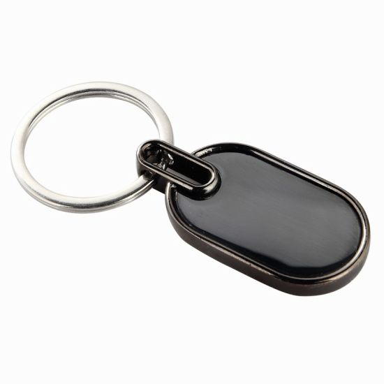 Werbegeschenk Ovaler leerer Schlüsselhalter aus Metall