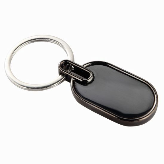 Werbegeschenk Ovaler leerer Schlüsselhalter aus Metall