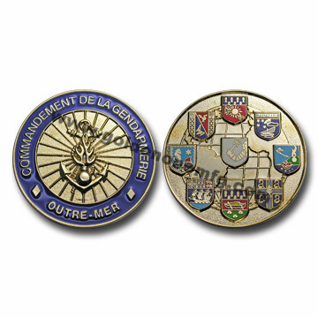 Angepasste uns vergoldete Wave Edge Army Coin