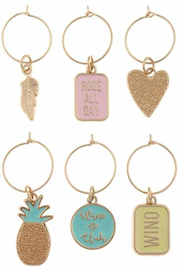 Benutzerdefinierte Metall Anhänger Schmuck Weinglas Charme