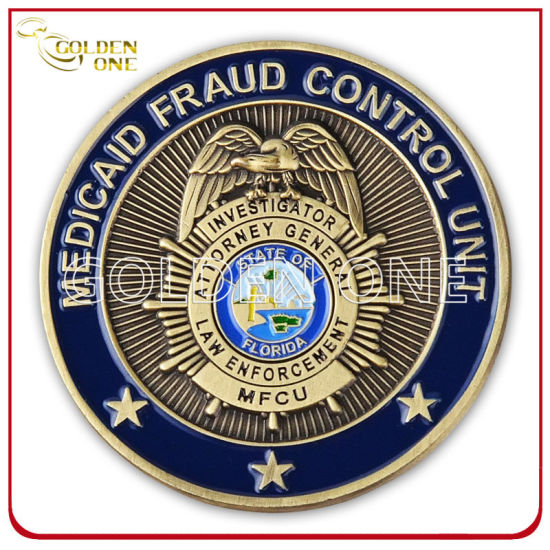 Zinklegierung Custom Gravierte Antike Bronze Überzogene Herausforderungsmünze