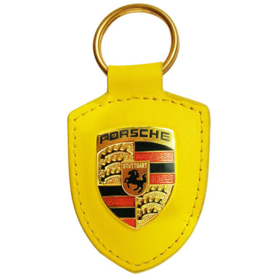 Kundenspezifische bunte preiswerte Preis-Metallschlüsselkette mit Leder