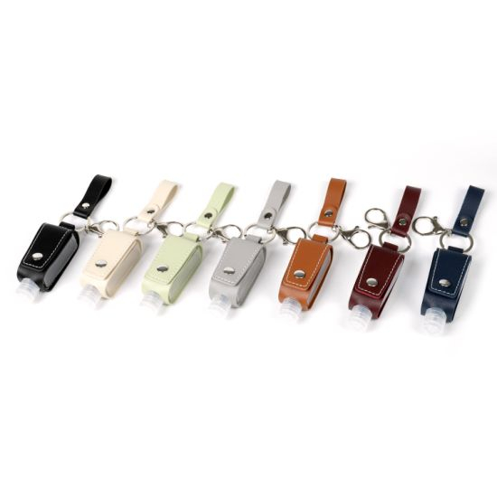 Hot-Sell Factory Custom Blank Leder Händedesinfektionshalter Schlüsselanhänger